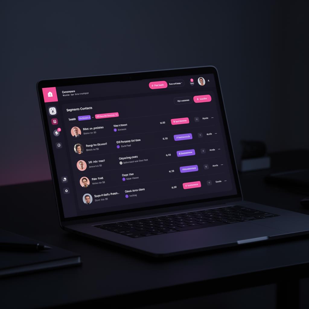 Dashboard showing a customer contact list being prepared and segmented for a reactivation campaign