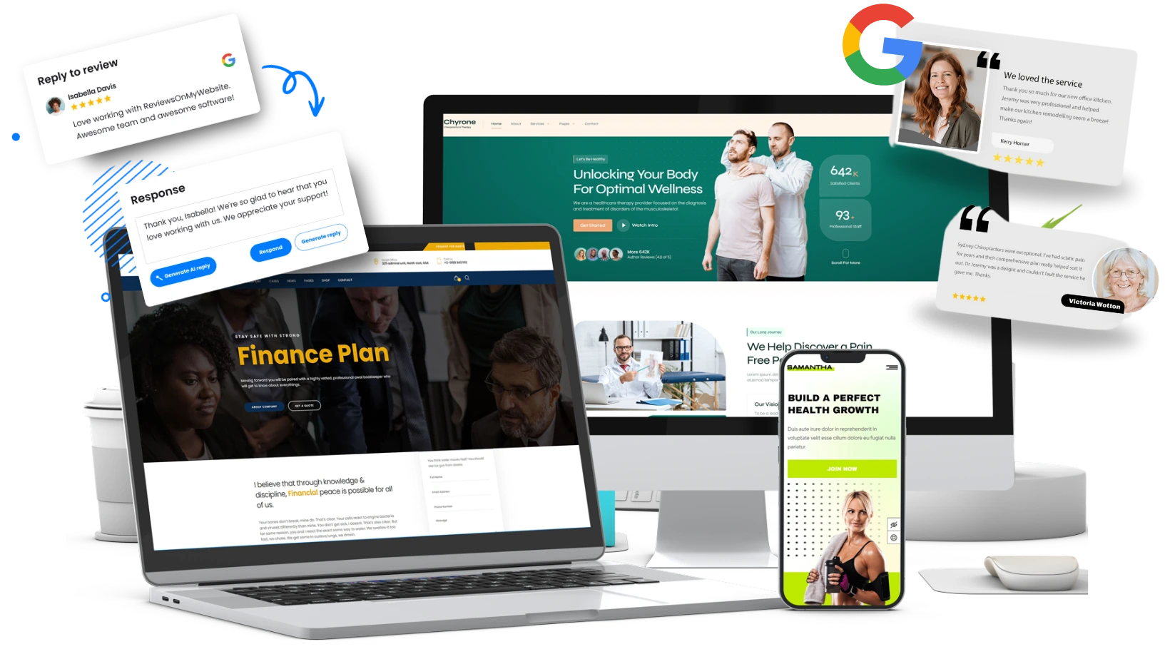 Viveonix Growth System Dashboard - Smart Websites with built-in automation, Google review systems and local SEO tools for Australian & UK businesses