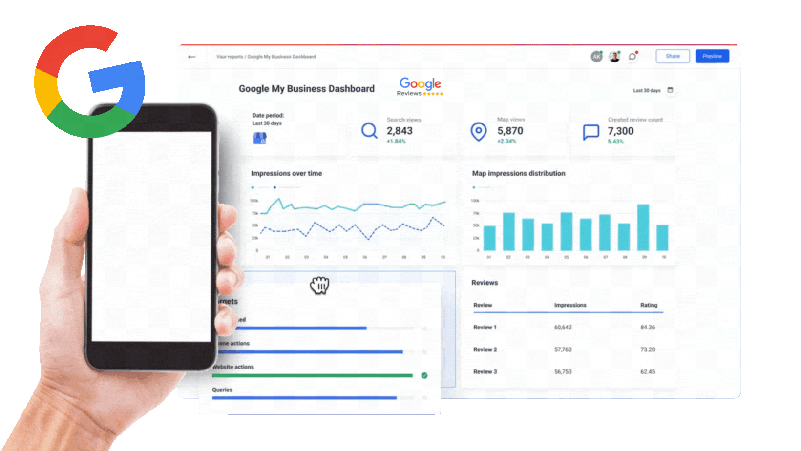 Animated Google Maps ranking visualization