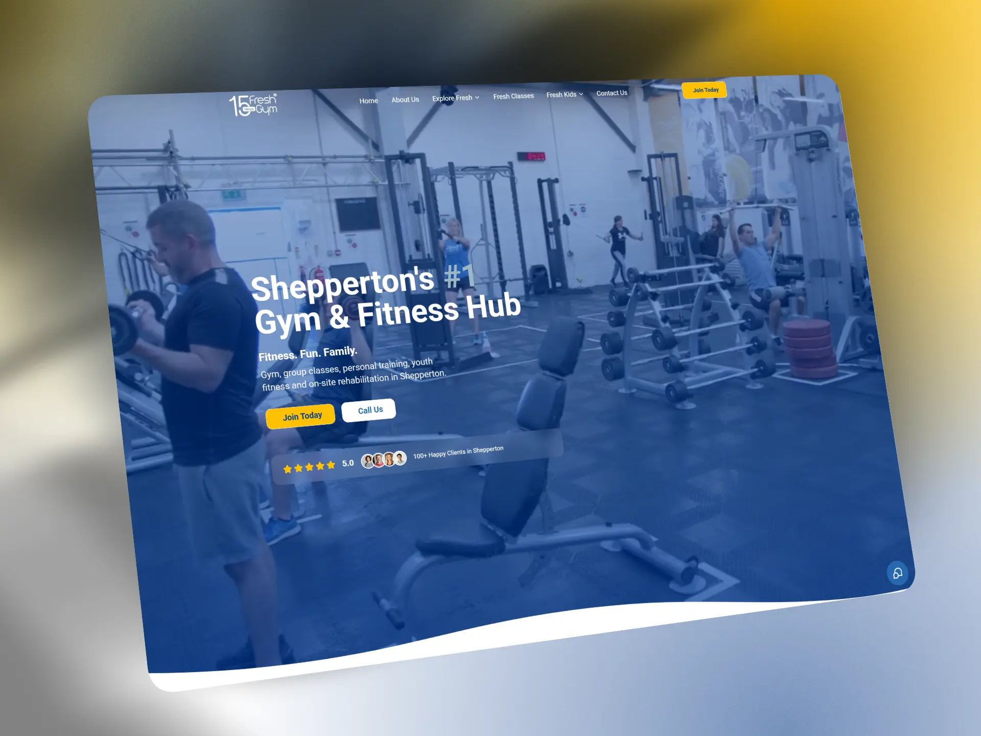 Fresh Gym UK website design demo – Viveonix