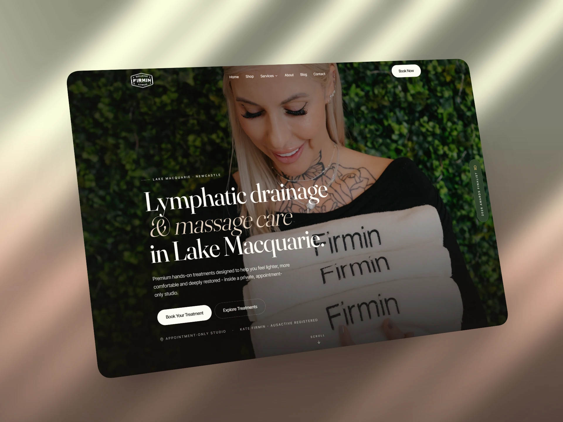 Kate Firmin Fitness & Wellness website design demo – Viveonix