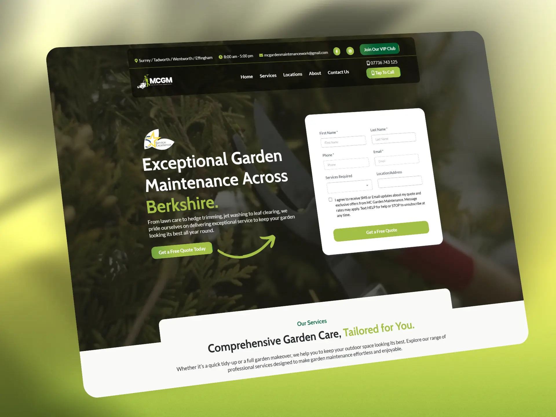 MCGM Garden Maintenance portfolio showcase