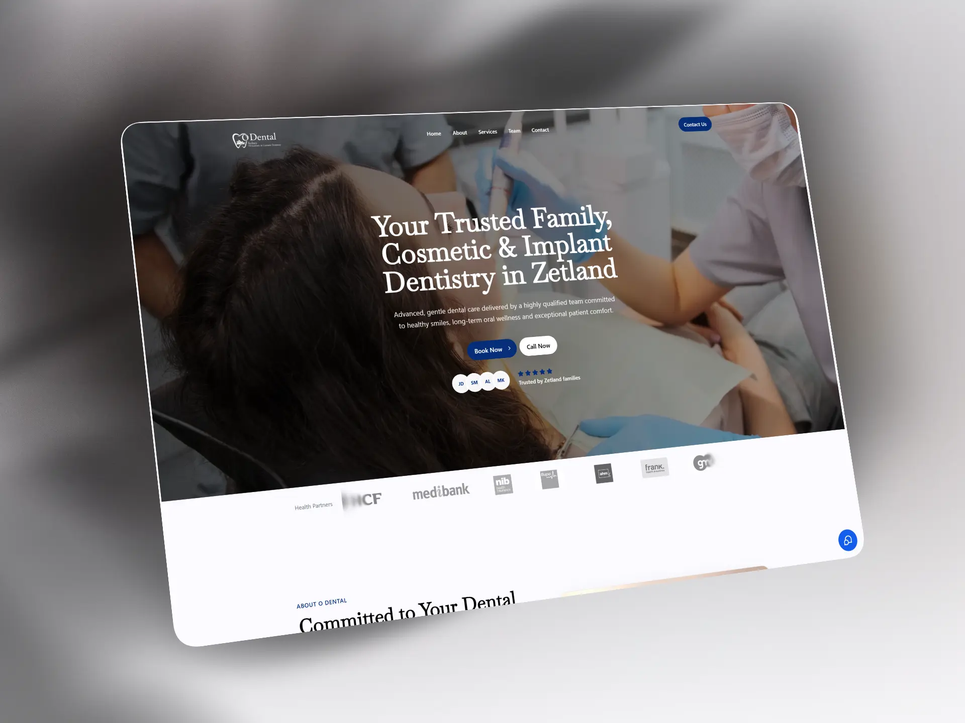Odental website design demo – Viveonix