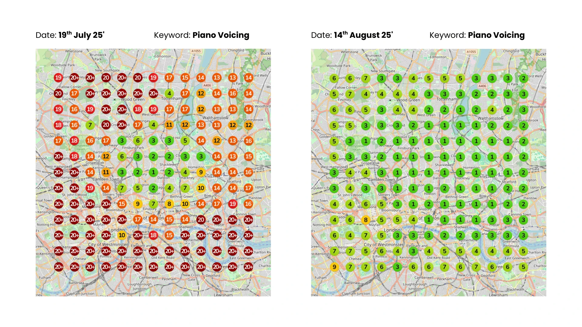 Google Maps ranking improvement heatmap 1