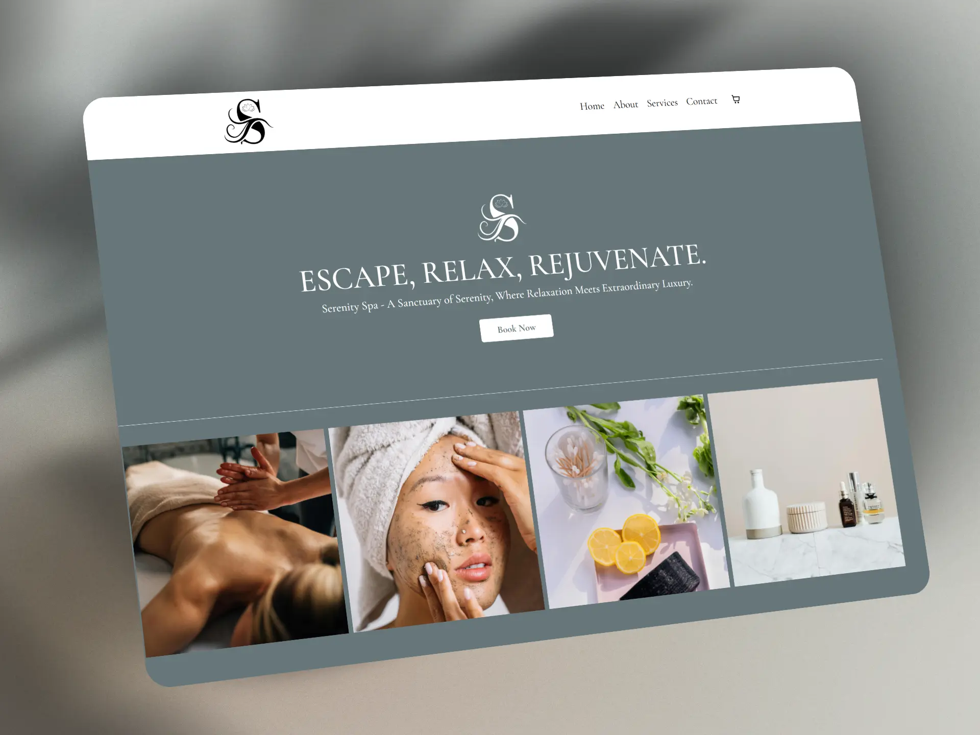 Serenity Spa portfolio showcase